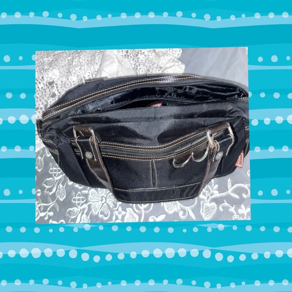 Ming Hai Collection Black Nylon  Satchel Bag - Picture 6 of 9